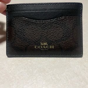 Authentic Coach Brown and Black C’s Card Holder